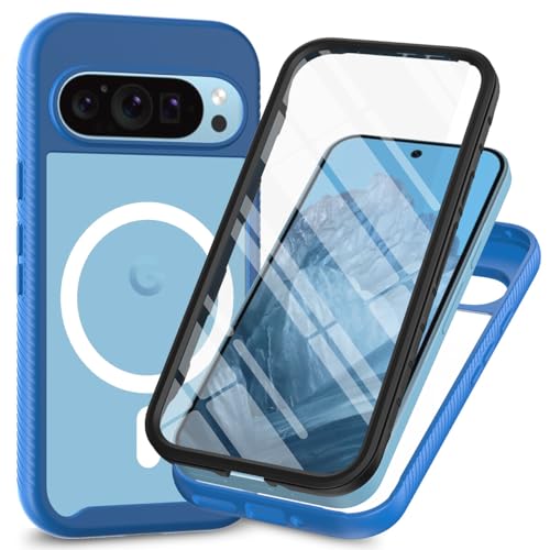 Coque Pixel 10 Pro bleu foncé transparente pour le quotidien