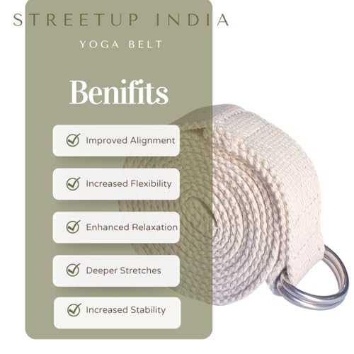 Image of Streetup India Cork Yoga Brick With High Density Cork| Non-Slip Workout Block| Set of 2 (Set of 2 Brick With Belt)