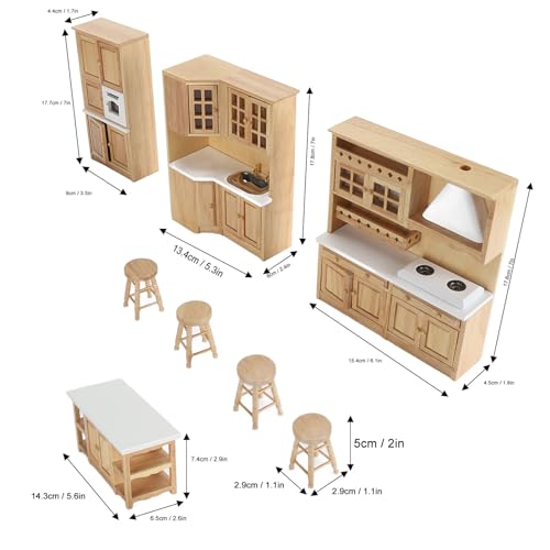1:12 Conjunto de Móveis de Casa de Bonecas de Madeira, Armário de Casa de Bonecas, Prateleira de Exi