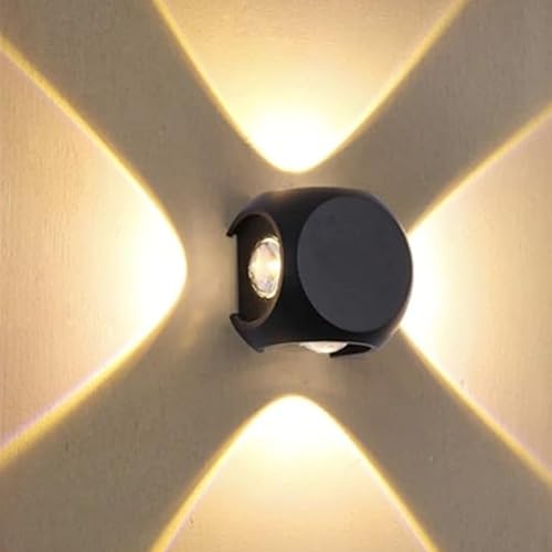 Image of 4 Way Wall Light |3 Shot Wall Light(Turn on and Off Switch for Color Change| Multicolor Light for Wall |Waterproof | Up Down Light for Balcony | Outdoor Wall Lights for Garden |Pack of 1|
