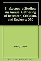 Shakespeare Studies: An Annual Gathering of Research, Criticism, and Reviews (Shakespeare Studies) 0891023909 Book Cover
