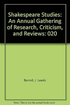 Hardcover Shakespeare Studies, Vol. 20: An Annual Gathering of Research, Criticism, and Reviews Book