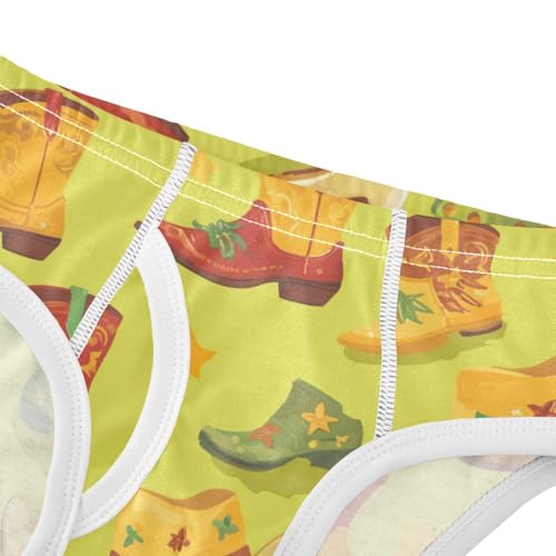 KLL Western Boots Design Boho Scotland Toddler Boys' Cotton Athletic Underwear Breathable Children Undies4
