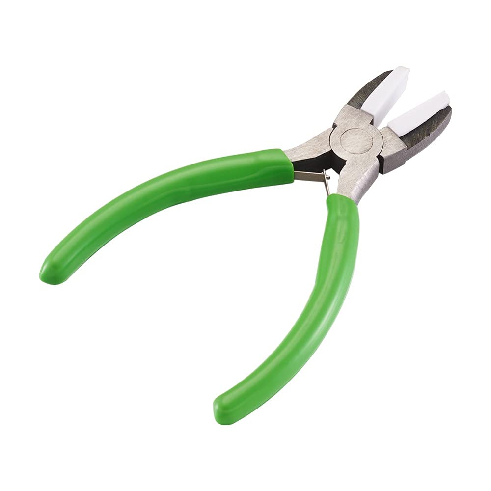 Pinze a doppia ganascia in nylon da 5,3 pollici, pinze per raddrizzatore a doppia foglia, strumento per la creazione di gioielli con perline a molla, per la piegatura del filo