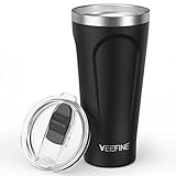VeeFine Travel Coffee Mug 20oz Spill Proof Coffee Tumbler Dishwasher Safe 18/8 Stainless Steel...