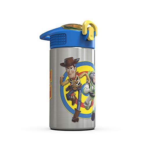 image for Zak Designs Toy Story 4 Buzz & Woody 15.5 ounce Water Bottle, One Hand