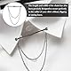 Amexo 3 Pcs Krawatte Kragen Pin Kragen Bar Pins Kragen Bar Mit Kette Krawattennadel Clip Mit Kette Herren Kragenclip Set mit Kettenstil Anstecknadel Kette für Valentinstag Party Verabredung Hochzeit