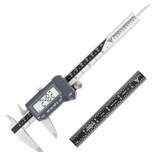 PEC Tools 6 Absolute Digital Caliper with 16R Rule