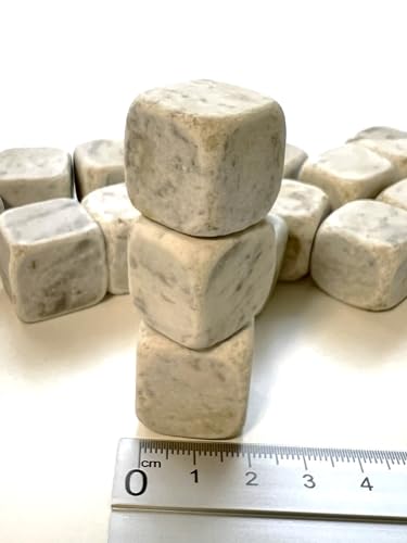 World PLANTIL Piedras Cuadradas Pequeñas Decorativas - Dados Decorativos Naturales Pulidas para Manualidades, Jardines y Decoración del Hogar, interior y exterior (BLANCO, 20 KG)