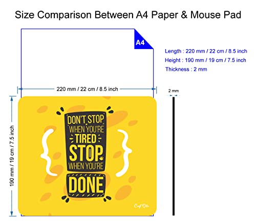 Image of Craft Qila Dont Stop Motivational Mouse Pad for Laptop Computer (8.5 x 7.5 Inches)