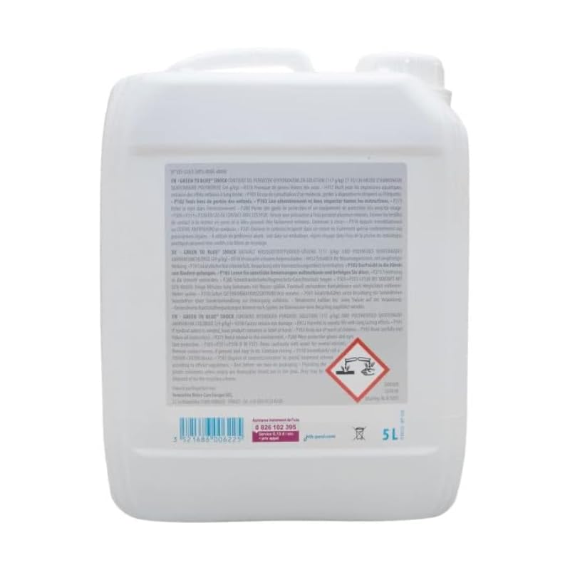 HTH Green to Blue Shock - Rattrapage Eau Verte - 5 l. + 12 Tests OFFERTS 7 en 1