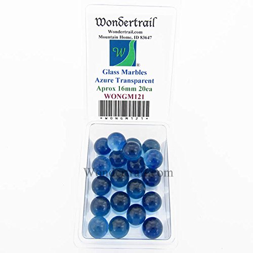 Wondertrail Twilight SkiesTransparent 16mm Glass Marbles Pack of 20