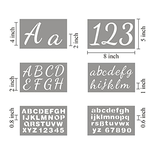 Large Letter Stencils For Painting On Wood - 44 Pack Alphabet Letter Number Stencil Templates With Signs, Reusable Plastic Stencils In 3 Fonts And 284 Designs For Chalkboard Fabric Wood Signs #TOP3