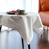 linendo Mantel de lino de algodón Soild Jacquard de 32 x 32 pulgadas, hogar y cocina