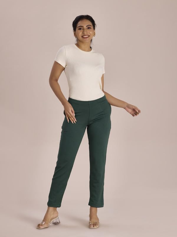 Image of GO COLORS Solid Ultra Warm Kurti Pant for Women | Mid Rise, Warm tech