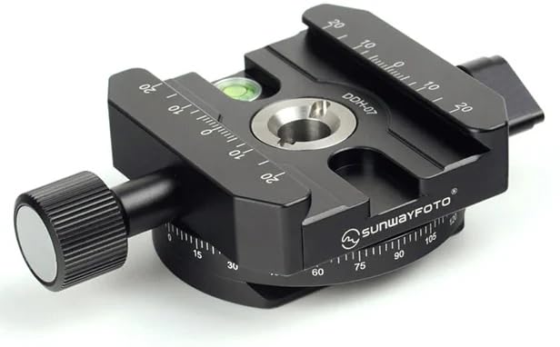 Sunwayfoto DDH-07 58 mm Schwenkbare 360°-Klemme, kompatibel mit Arca