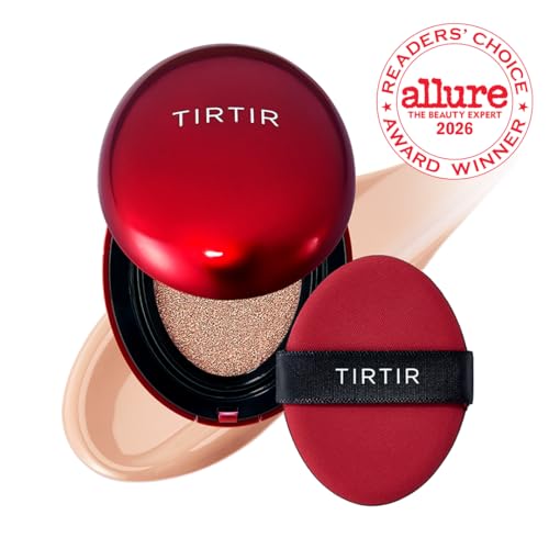 Image of [*Mini Size*] TIRTIR Mask Fit Red Cushion Foundation | Full coverage, Weightless, Skin fit, Satin Glow Finish, Korean Makeup, beauty, Tattoo cover up, Buildable (#22C Peach Beige, 0.15 Fl Oz)