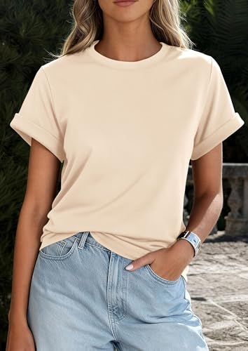 Image of PRETTYGARDEN Womens Summer Tops Short Sleeve Shirts