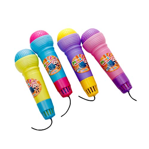 STOBOK 4Pcs Echo Mikrofon Kinder Mikrofon Spielzeug Stimme Ändernde Aufnahme Karaoke Spielzeug Frühe Entwicklung Spielzeug für Kinder Kinder Party Bevorzugen Zufällige Farbe