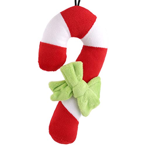 GloryMM Christmas Candy Cane Pet Dog Vocal Toy Sweet Soft Chewing Molar Christmas Decoration Pet Supplies