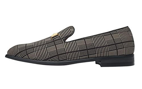 ELANROMAN Men's Dress Loafers Leather Lined Formal Shoes3