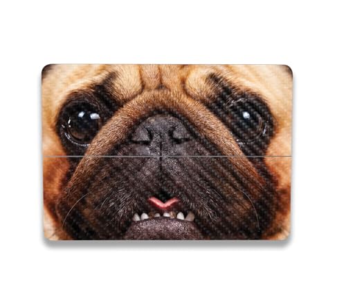 Image of MightySkins Carbon Fiber Skin Compatible with Microsoft Surface Laptop Studio 2 (2023) Full Wrap Kit - Pug | Protective, Durable Textured Carbon Fiber Finish | Easy to Apply | Made in The USA