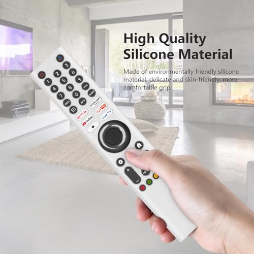 Image of Silicone Remote Cover for Xiaomi Mi TV 2025 Model Remote, Black, Diamond Textured, Precision Button Holes (White, XIAOMI TV 2025)