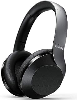 PHILIPS Wireless Headphones TAPH805BK/00 Bluetooth Headphones (Bluetooth, Active Noise Cancelling, 30 Hours Battery Life, Hi-Res Audio, Microphone, Google Assistant, Quick Charging Feature) Black