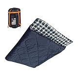 雑貨の国のアリス 寝袋 シュラフ スリーピングバッグ 2人用 ダブルサイズ 封筒型 (ネイビー) [並行輸入品]