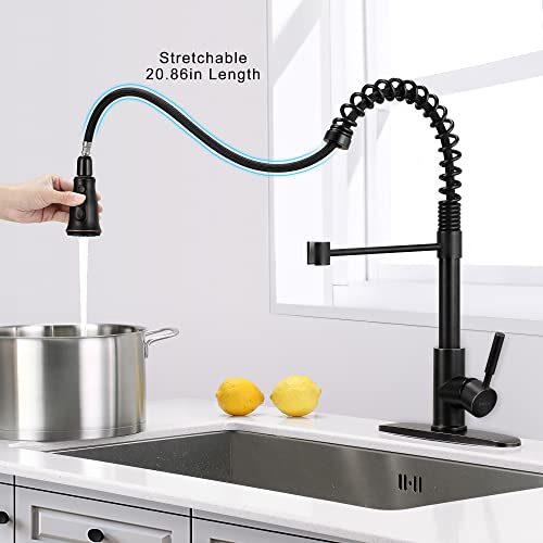 Soka Kitchen Faucet Oil Rubbed Bronze Commercial Kitchen Sink Faucet With Pull Down Sprayer Kitchen Faucet Bronze With Deck Plate Single Handle Modern Rv Kitchen Faucet Orb, 3 Function Laundry Faucet #TOP3