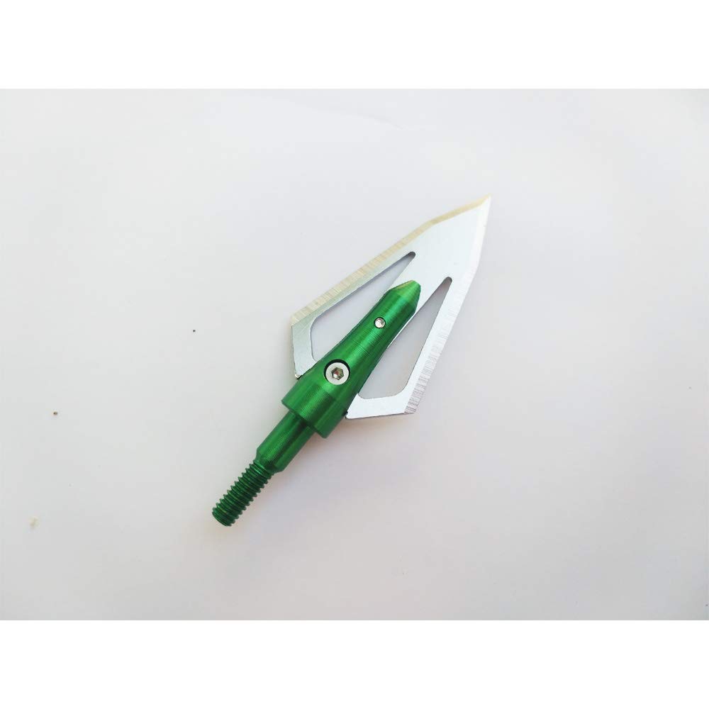 SHARROW 12pcs Pointe de Flèche 2 Lames 100Grains Têtes de Flèche à Lame avec Broadheads Box pour Flèches d'arbalète et de Carbone - 3