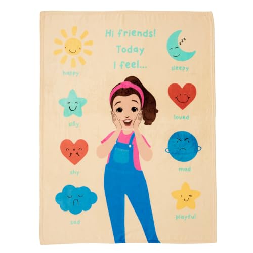 Franco Ms. Rachel Educational Adventures Bedding Super Soft Cozy Throw, 46 in x 60 in, (Officially Licensed Product) Kids