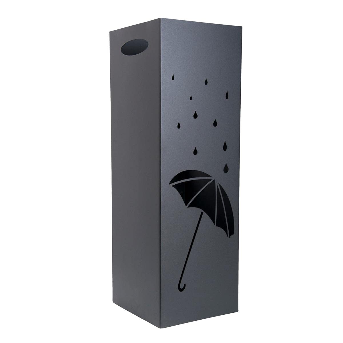 Schwarz Regenschirmständer 60x20x20 cm | Schirmständer Regenschirm für Zuhause, Büro und Garderoben | Loft Regenschirm Ständer | Stabiler Schirm Ständer