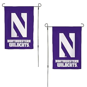 Northwestern University Garden Flag NU Wildcats Banner 100% Polyester (Design C)