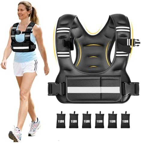 Adjustable Weighted Vest for Women, 6-12lb U-Shaped Weight Vest w...