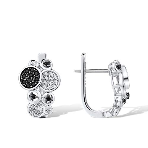 Boucles d'oreilles argent spinelle noir parfaits bijoux fins pour le quotidien