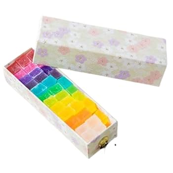 Amazon.co.jp: かきはちの琥珀糖 花筆箱 200g×1箱 11種類の味 か
