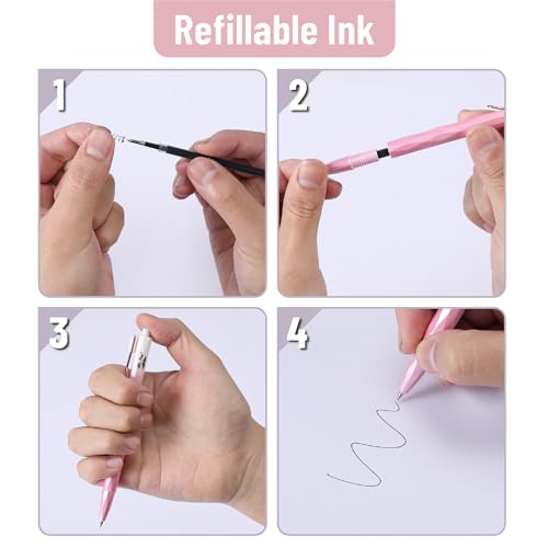 Bolígrafos gel retráctiles Mr. Pen, pack de 5, tinta negra miniatura 5