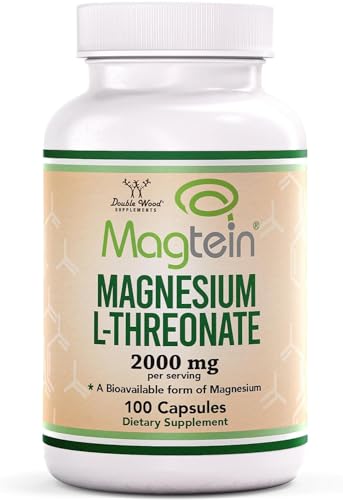 Image of ATHNIKA NUTRITIONS Magnesium L Threonate Capsules (Magtein) - High Absorption Supplement - Bioavailable Form for Sleep and Cognitive Function Support - 2,000 mg - 100 Capsules