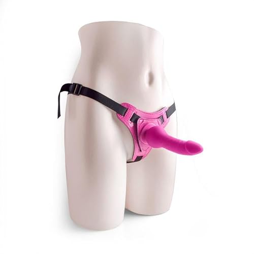 Strap on cintura regolabile indossabile dildo realistico rosa fallo sesso safico sodomia