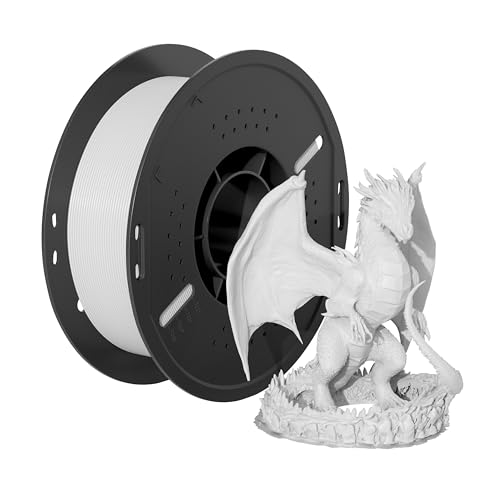SWER PLA+ 3D Printer Filament, 1.75mm Enhanced PLA Roll, 1082FT 1kg Spool, Premium PLA Plus Material, Dimensional Accuracy +/- 0.02mm, for Precision Printing, White