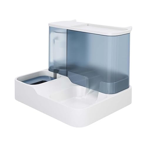 Movni 猫用自動給餌器 フレッシュウォーター給水機 一体化 大容量 ウェットドッグフードとドライフードを分離保存 重力式給餌 阻塞なし 透明容器で残量確認可能 水と餌の補充が簡単 3色選べる おしゃれなデザイン 猫・犬用 日常飼育に最適 ギフトにぴった