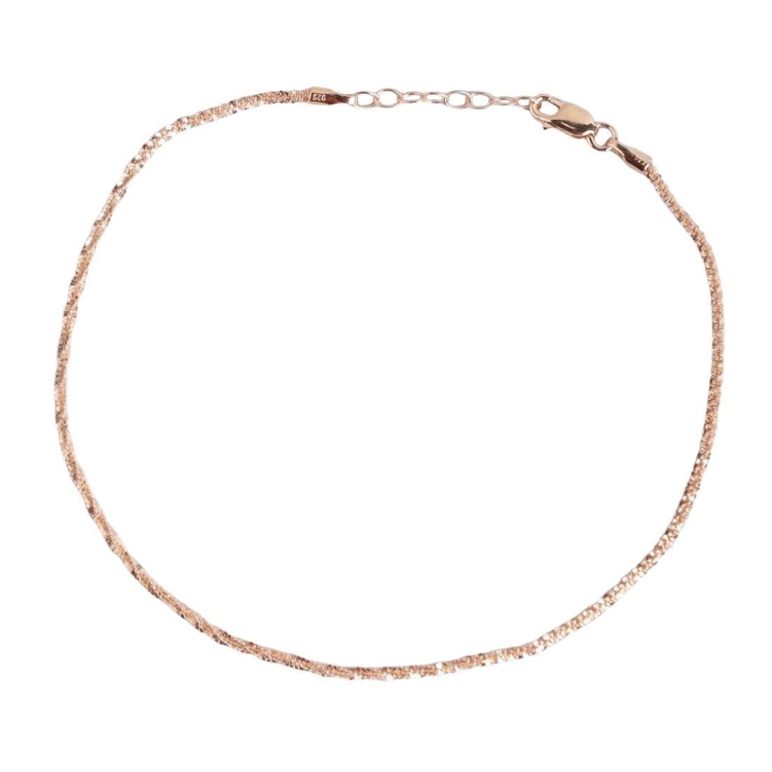 ZAVYA 925 Sterling Silver Modest Minimal Rose Gold Plating Chain Anklet (Single) | | Gift for Women & Girls | With Certificate of Authenticity & 925 Stamp (B0C37LJSY2) Amazon Price History, Amazon Price Tracker