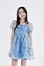 Bluey Little Girls Square Neck Dress Pale Blue 5