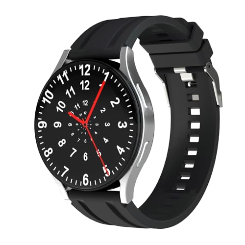 Clouism VISTA SMART PEDOMETER múltiples modos deportivos alerta de alerta de voz Bluetooth llamado HD Color REDONDE RED REDUCCIÓN(Silver)