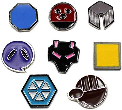 Pocket Monster Generation 1-6 Gym Badge Collection Box, Game collection Set of 8PCS, Gift for Boy and Girls (Generation 2)