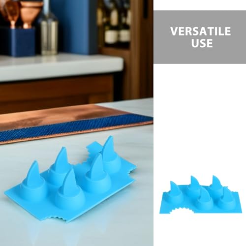 Hielera molde de silicona con diseño aleta de tiburón 6 pcs miniatura 3