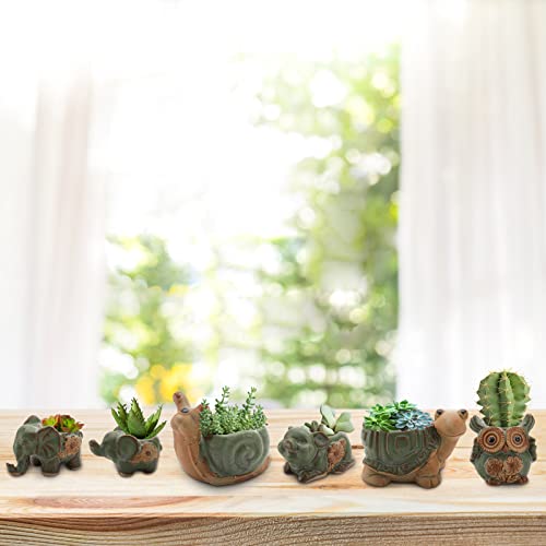 Buying Guide SUPVOX 2pcs Animal Flower Pot Statue Decor Gift