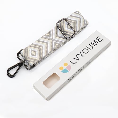 Crossbody Straps for Purses Silver Hardware Purse Strap Wide Shoulder Strap Adjustable Replacement,Retro Jacquard Embroidery for Shoulder Bags by LVYOUME - Used condition - Image 5