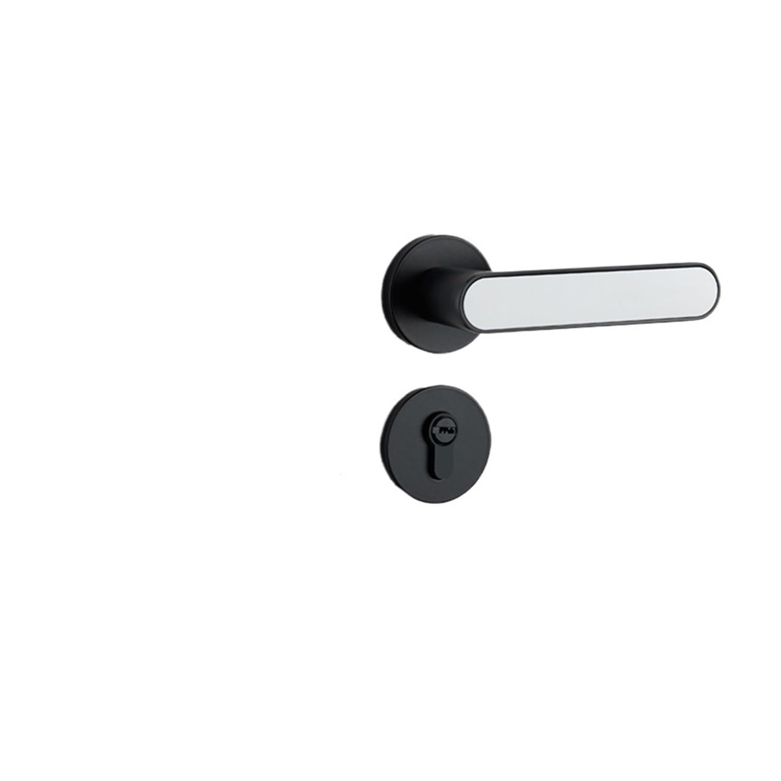 NYRXRYTCA Indoor Door Lock Bedroom Door Lock Household Black Magnetic Silent Door Handle Modern Minimalist Ecological Wooden Door Lock(C silent 35-50mm)
